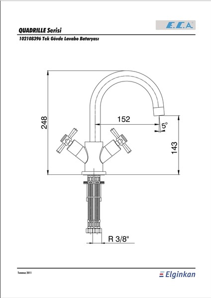 Eca Quadrille Lavabo Bataryası fiyatları