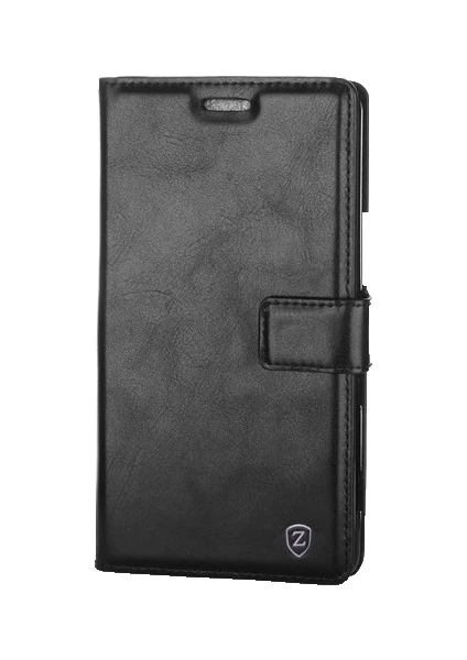 Case 4U Samsung Galaxy A8 (2018) Gizli Mıknatıslı Cüzdan Delux Kılıf - Siyah