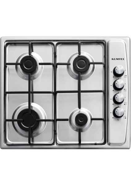 KO 410BF Inox 4 Gözü Gazlı Ankastre Ocak Doğalgazlı