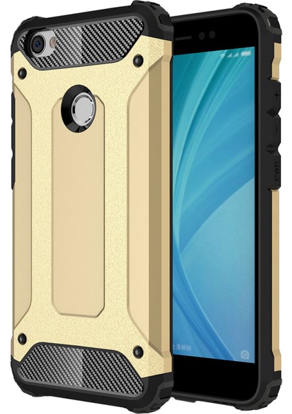 Xiaomi Redmi Note 5A Kılıf Rugged Armor Gold