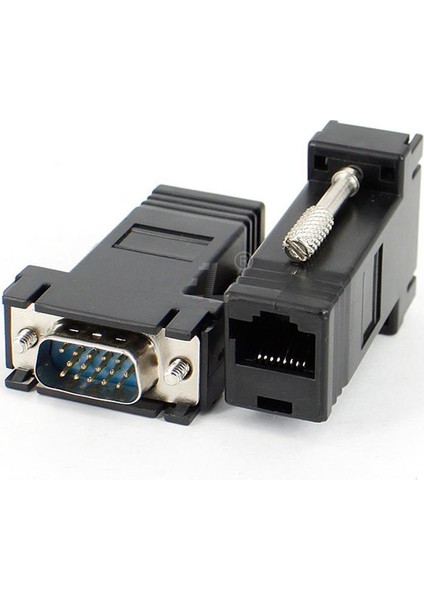 5059 Rj45 Vga Ekleme Ek 30 Metre Uzatıcı Cat5/6 Monitör Extender - 2 Adet
