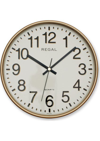 0252 Gı Yuvarlak 26 Cm Yaldız Çerç. Duvar Saati