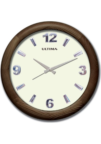 2103 Aw 50 Cm Yuvarlak Ahşap Saat