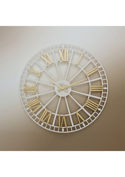 2685 Wg Ferforje Küçük Boy Krem İskelet Altın Varak Roma Rak.