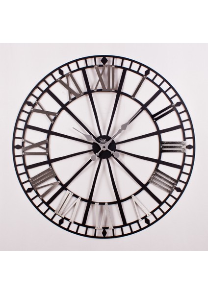 2687 Bs Ferforje Büyük Boy Siyah İskelet Gümüş Varak Roma Rak.