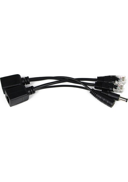 4252 Ip Kamera Kablosu Poe Set Ethernet Adaptör Güç Power Kablosu