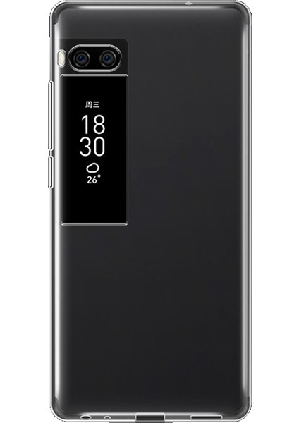 Meizu Pro 7 Plus 5.7" Ultra İnce Soft Silikon Kılıf + Tempered Cam