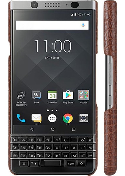 BlackBerry Keyone Crocodile Timsah Deri Kaplama Sert Rubber Kılıf