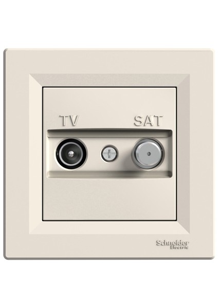 Schneider Asfora Krem TV, SAT Prizi, Sonlu, F tipi,İkili (Çerçeveli) EPH3400123