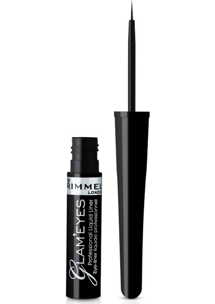 Rimmel London Glam'Eyes Professional Likit Eyeliner Siyah Glamour