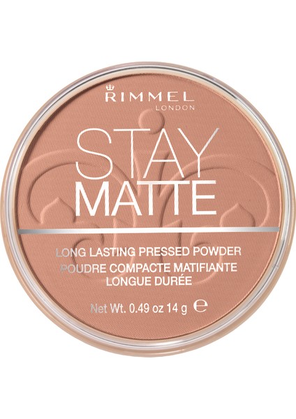 Rimmel London Stay Matte Pressed Pudra 010 - Warm Honey