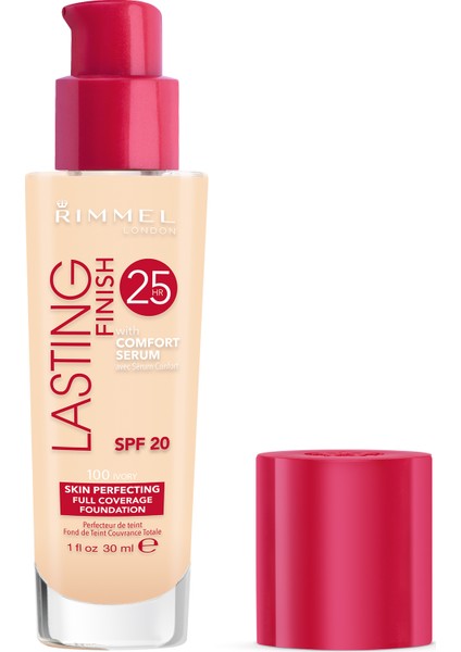 100 Ivory Fondöten - Doğal Görünüm, Rahatlatıcı Serum, SPF20, Orta ve Tam Kapatıcılık, Cilt Tonu Eşitleme, 30 ml fiyatları