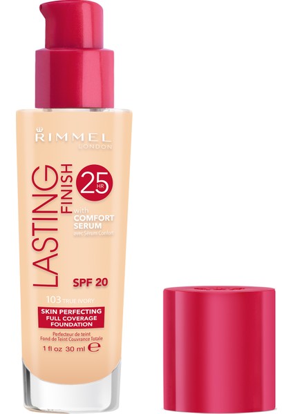 Lasting Finish Fondöten 103 ''True'' Ivory SPF 20 Pürüzsüz ve Doğal Görünüm 30 ml fiyatları