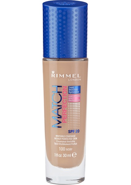 Rimmel London Match Perfection Fondöten 100 Ivory