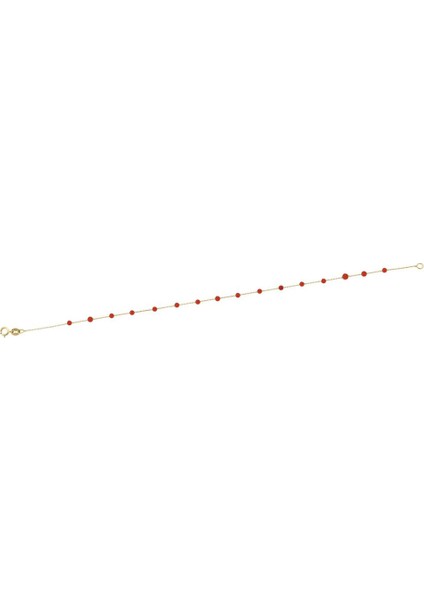 Altın Kırmızı Taşlı Bileklik fiyatları