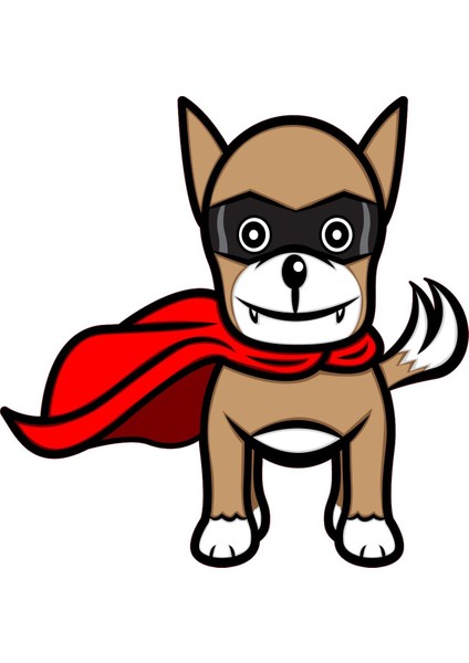 Süper Köpek Duvar Sticker