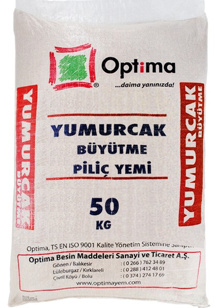Yumurcak Piliç Büyütme Yemi 50 kg (Granül veya Pelet)