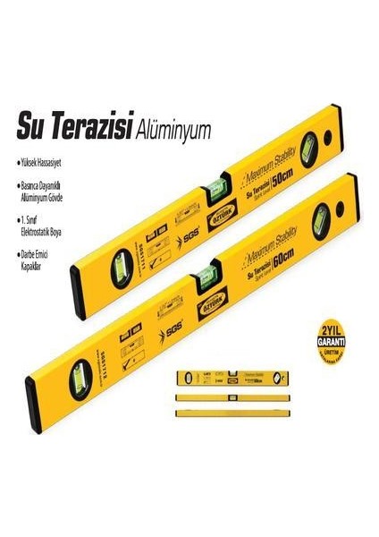 Alüminyum Su Terazisi  50 Cm Sgs1711 (1 Adet)