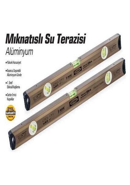 Alüminyum Su Terazisi Mıknatıslı 60 Cm Sgs1718 (1 Adet)