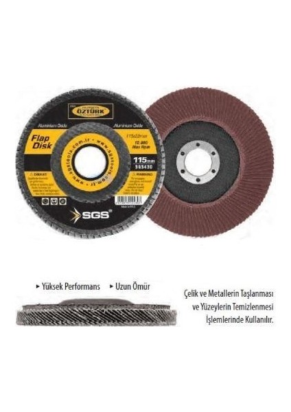 180*40 Kum Flap Disk Zımpara Sgs451 (1 Adet)