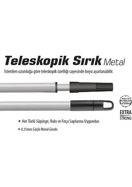 Teleskopik Metal 2Mt Sırık Sgs6202 (1 Adet)