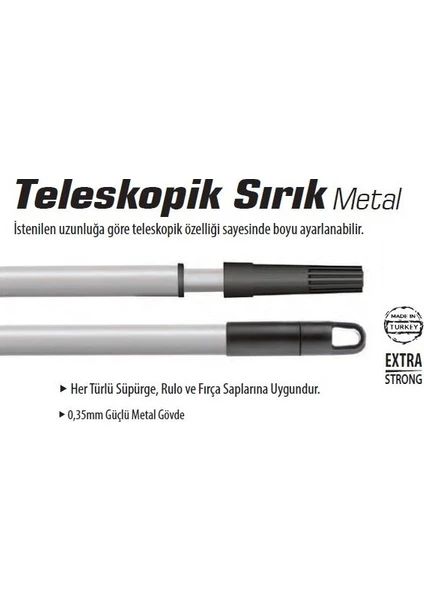 Teleskopik Metal 3Mt Sırık Sgs6203 (1 Adet)