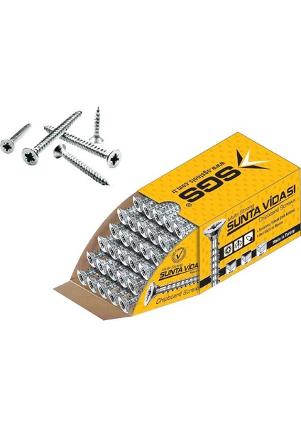 Sunta Vidası 5*60 (Bin) Sgs8057 (1 Binadet)