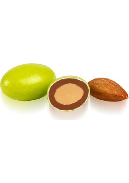 Yeşil Renkli Badem Draje 1 kg
