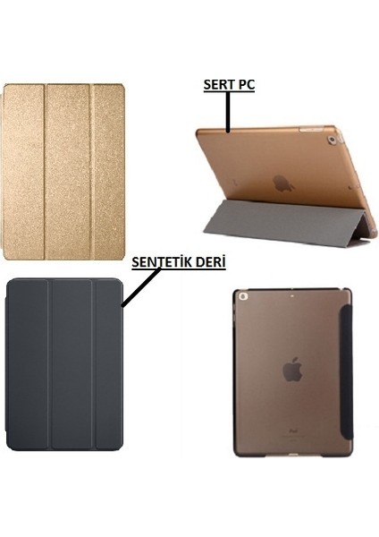 CresCent iPad 2018 6.Nesil 9.7 Stiff Back Smart Case Tablet Kılıfı (A1893/A1954)