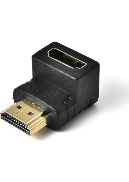 HDMI 90 Derece Dirsek Dönüştürücü Altın Uçlu HDMI M To HDMI F