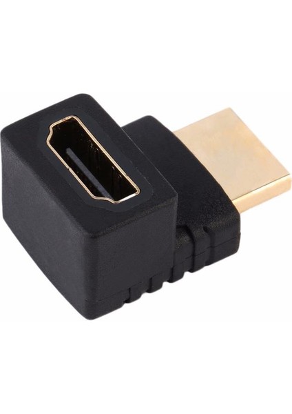 HDMI 90 Derece Dirsek Dönüştürücü Altın Uçlu HDMI M To HDMI F