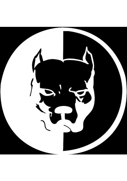 Pitbull Logo Otomobil Sticker Beyaz Renk Etiket 13.5 Cm Cs053