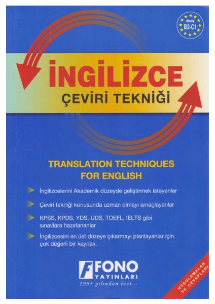 Fono Yayınları Fono İngilizce Çeviri Tekniği Uygulamalar ve Cevapları