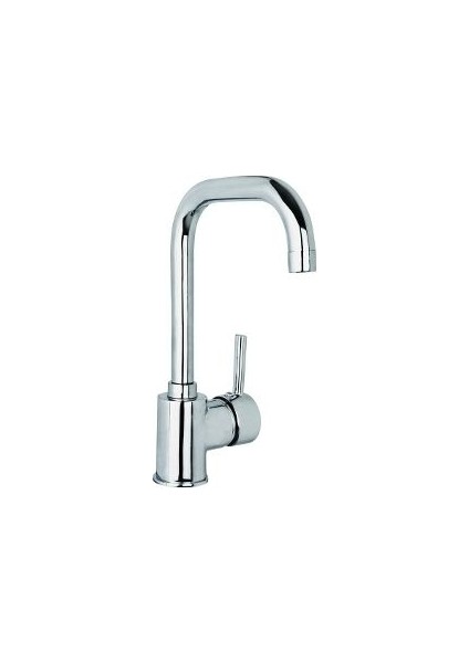 323K Delta Dik Boru Kısa Kuğu Mix Lavabo Bataryası