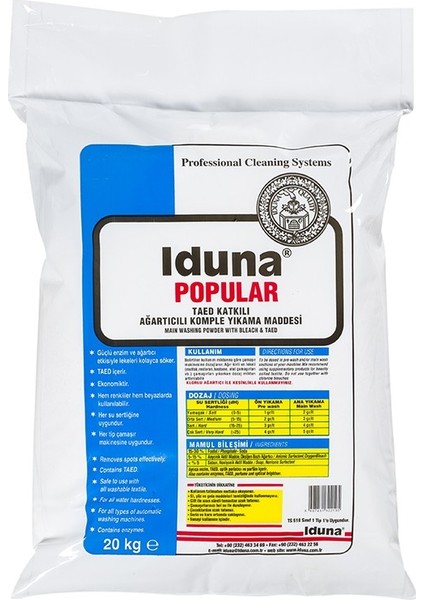Porüler Taed Katkılı Ağartıcılı Toz Ana Yıkama 20 kg