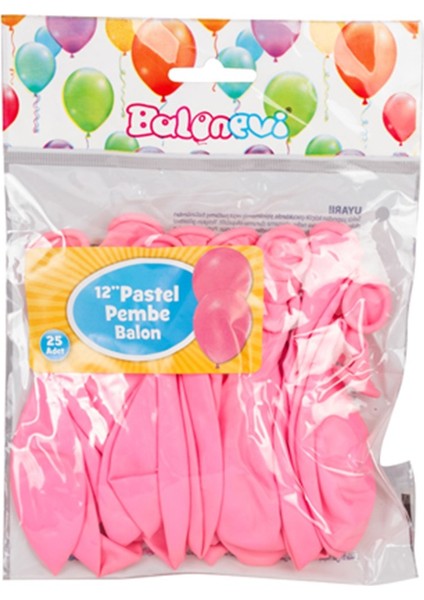 Home Balon "Pembe" 25'Li Paket