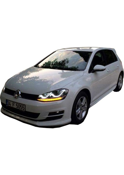 Volkswagen Golf 7 2012 - 2017 Aerodinamik Yan Marşpiyel Seti (Plastik)