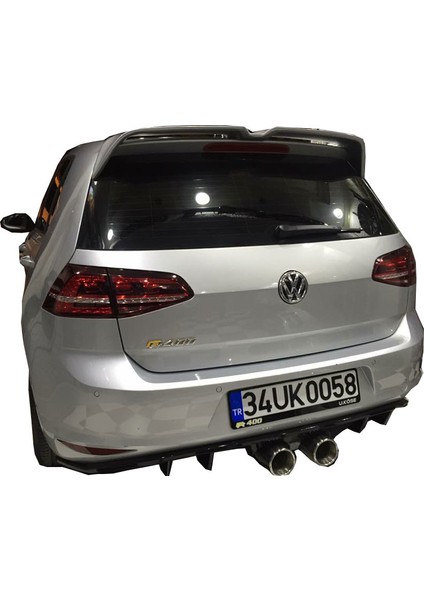 Volkswagen Golf 7 2012 - 2016 R400 Arka Tampon Eki - Difüzör (Plastik)