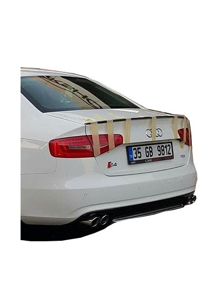 Audi A4 B8 Makyajlı 2012 - 2016 S4 Arka Tampon Eki - Difüzör (Plastik)