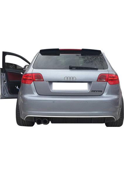Audi A3 8P 2005 - 2008 4 Kapı RS Spoiler (Plastik)
