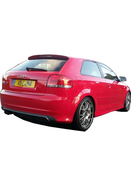 Audi A3 8P S3 2005 - 2008 2 Kapı Arka Tampon Eki - Difüzör (Plastik)