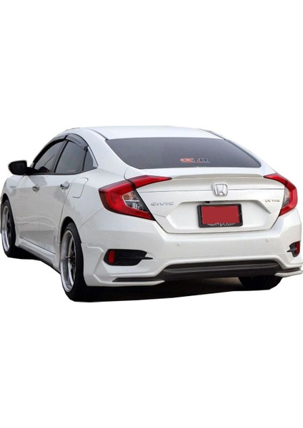 Honda Civic FC5 2016 Sonrası Turbo Arka Tampon Eki - Difüzör (Plastik)
