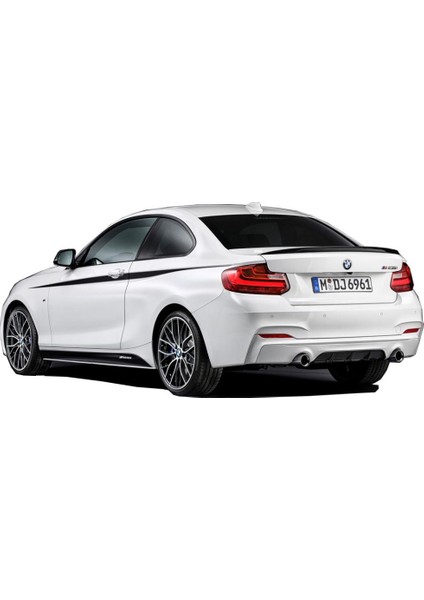 Bmw 2 Serisi F22 2014 Sonrası M Performance Arka Tampon Eki - Difüzör (Plastik)