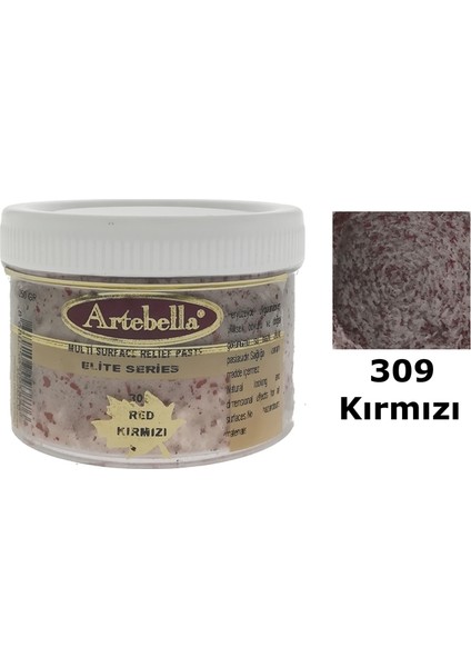Multi Surface Rölyef Pastası 250 gr Elite 309 Kırmızı fiyatları