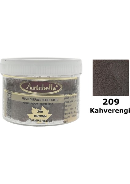 Multi Surface Rölyef Pastası 250 gr Galaxy 209 Kahverengi