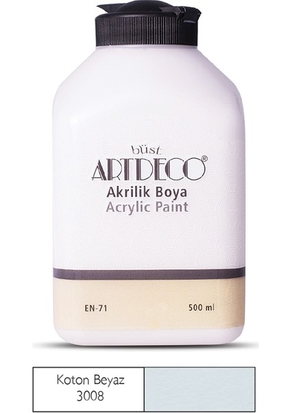 Akrilik Ahşap Boyası 500 ml 3008 Koton Beyaz