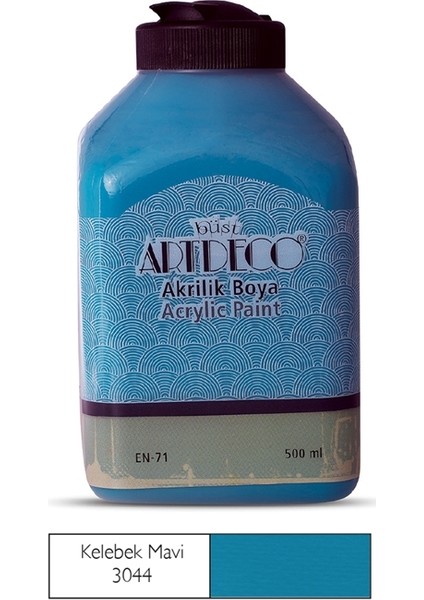 Akrilik Ahşap Boyası 500 ml 3044 Kelebek Mavi