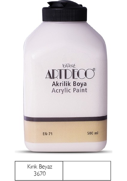 Akrilik Ahşap Boyası 500 ml 3670 Kırık Beyaz