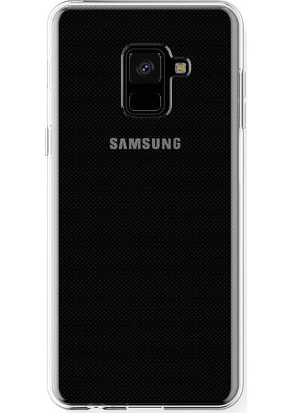 Samsung A8 2018 Silikon Koruma Kılıfı + Tempered Cam