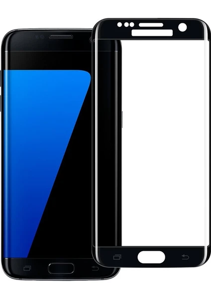 Samsung S7 Edge 3D Curved Full Ekran Tempered Glass Cam Koruma